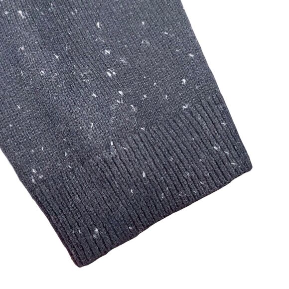 TALBOTS Tweed Side Tie Sweater Dress Size 1X Black White Speckled Long Sleeve - Picture 10 of 16